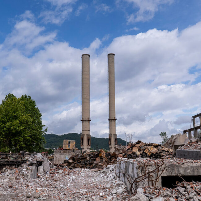 immagine demolizione impianto industriale arquata scrivia